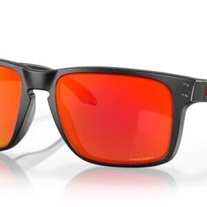 Oakley Holbrook XL Matte Black Sunglasses with Red Mirrored Lenses